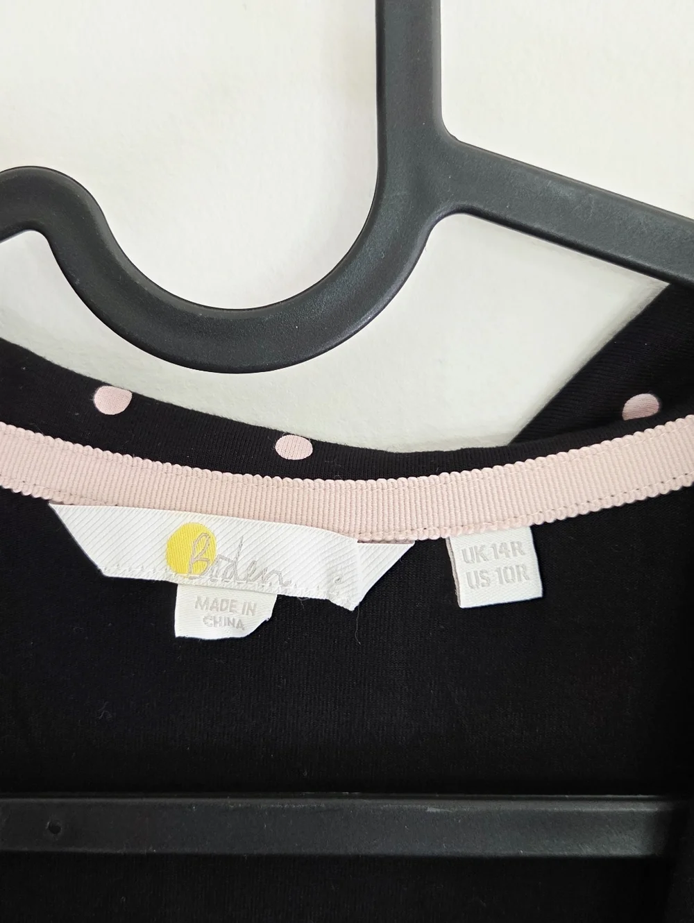 Boden Lavinia Jersey Wrap Midi Dress Black Polka Dot Size 10 - Picture 5 of 7